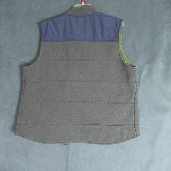 LL Bean Vest Mens Size Large Blue Gray Outdoors Casual Hiking Utility Cabincore - Picture 3 of 6